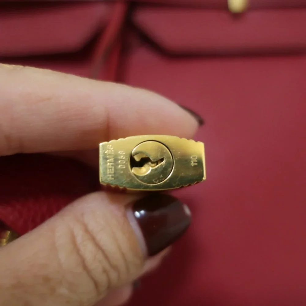 HERMES BIRKIN 35CM ROUGE GARANCE TOGO LEATHER GOLD HARDWARE 2008 - Picture 6 of 14